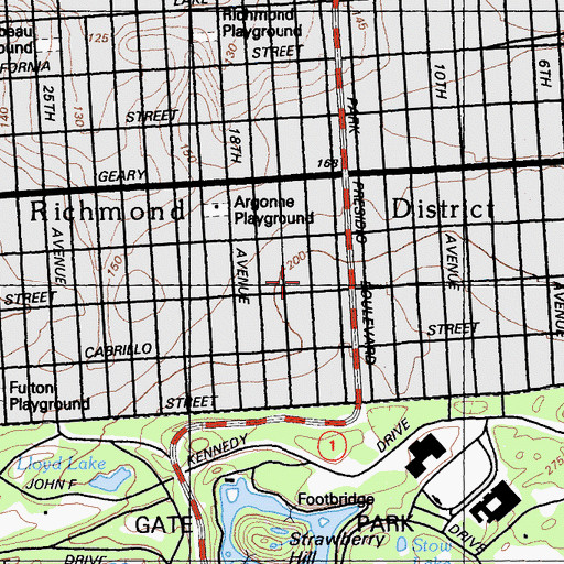 Topographic Map of Saint Tichons Russian Orthodox Church, CA