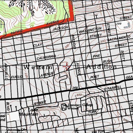 Topographic Map of San Francisco Fire Department Museum, CA