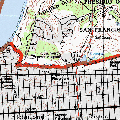 Topographic Map of United States Defense Language Institute, CA