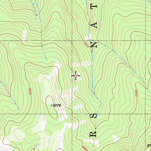 Topographic Map of Bear Wallow Shelter, CA