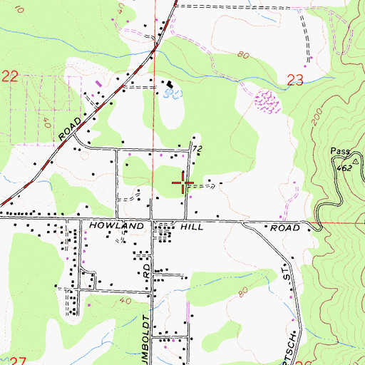Topographic Map of Elk Valley Rancheria, CA