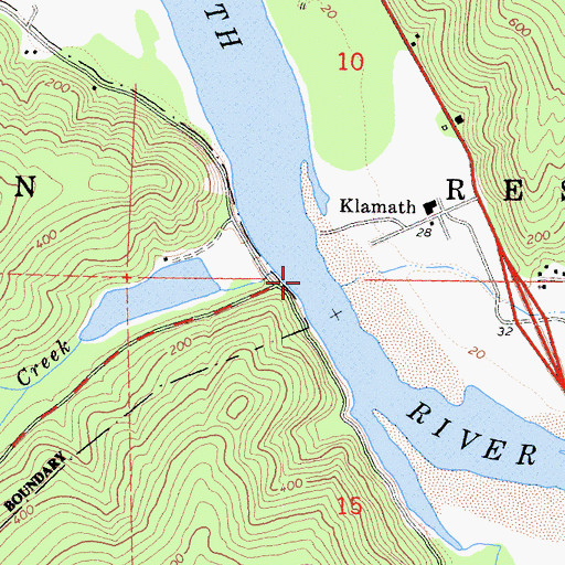 Topographic Map of Douglas Memorial Bridge (historical), CA