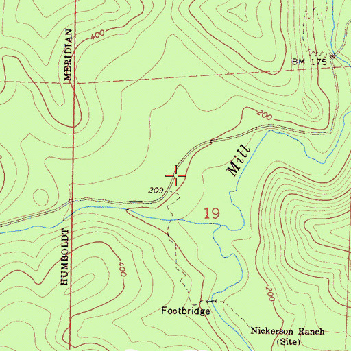 Topographic Map of Ferrel Grove, CA