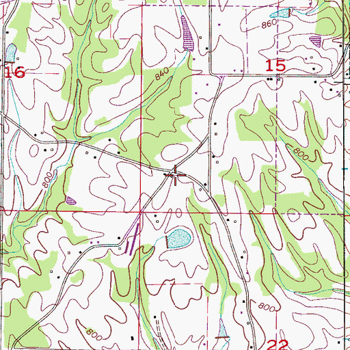 Topographic Map of Holly Pond Division, AL