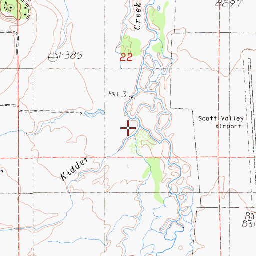 Topographic Map of Big Slough, CA