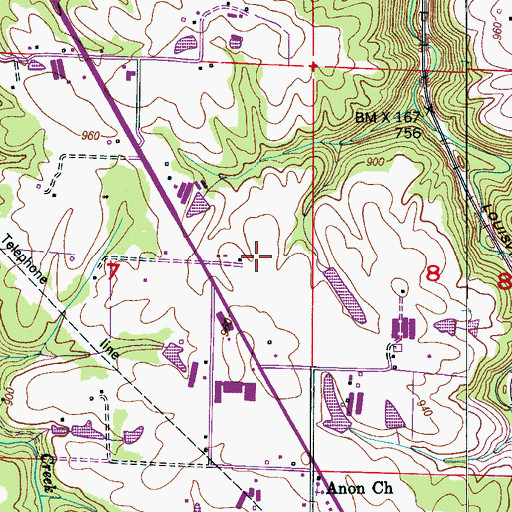 Topographic Map of Vinemont Division, AL
