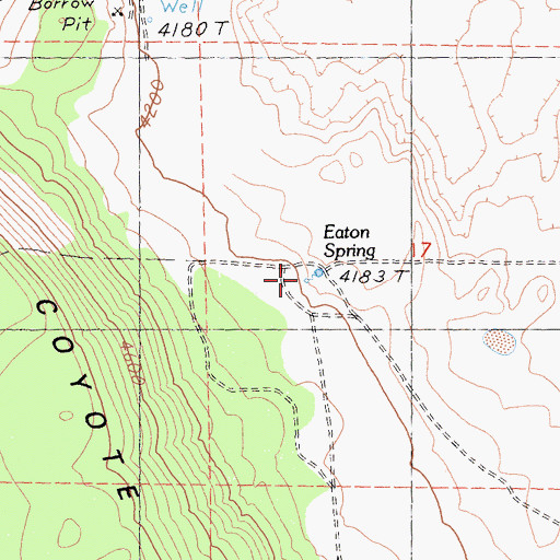 Topographic Map of Eaton Spring, CA