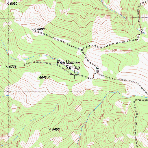Topographic Map of Faulkstein Camp, CA