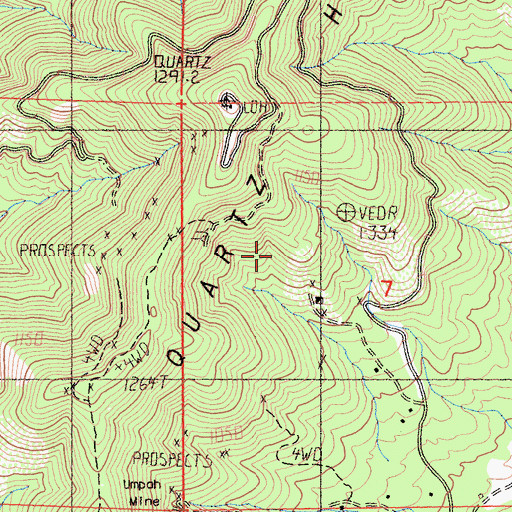Topographic Map of Friden Ditch, CA