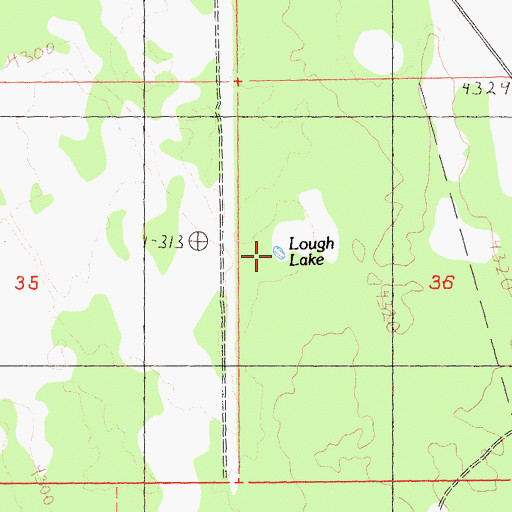 Topographic Map of Lough Lake, CA