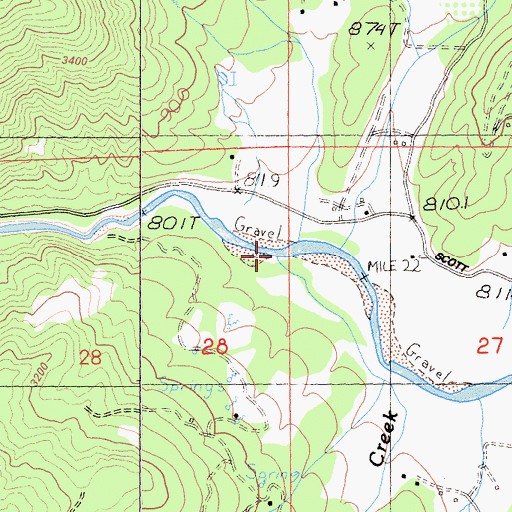 Topographic Map of Marilyn Creek, CA