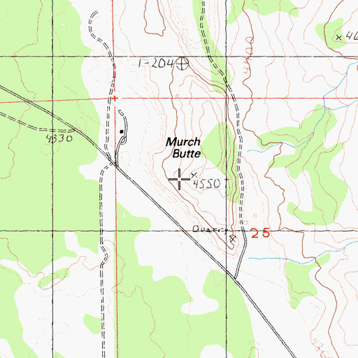 Topographic Map of Murch Butte, CA