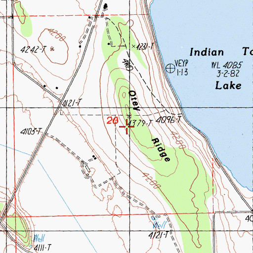 Topographic Map of Otey Ridge, CA