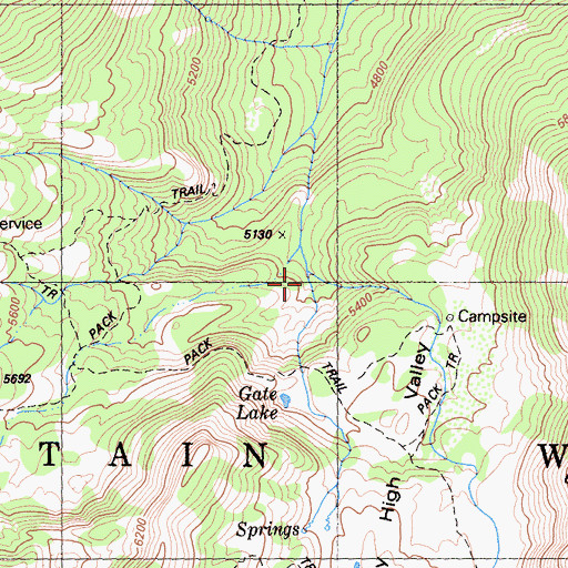 Topographic Map of Sky High Valley, CA