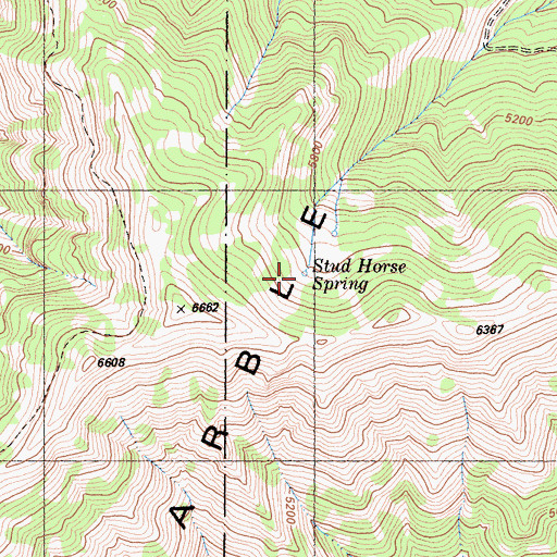 Topographic Map of Stud Horse Spring, CA