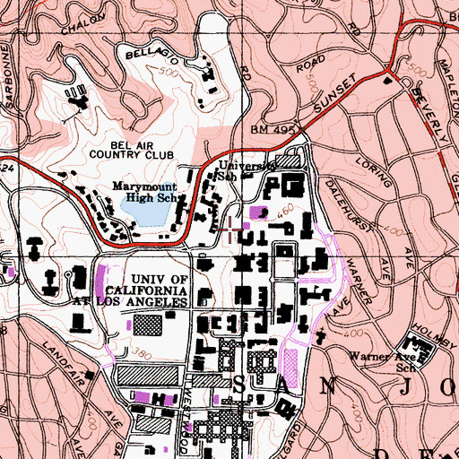 Topographic Map of North Campus Student Center, CA