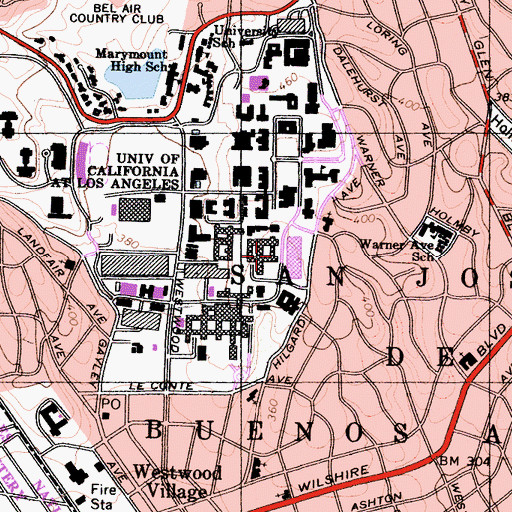 Topographic Map of Slichter Hall, CA