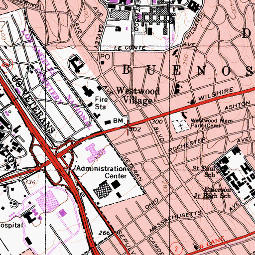 Topographic Map of Unisys Building, CA