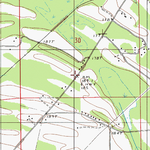Topographic Map of Orrville Division, AL