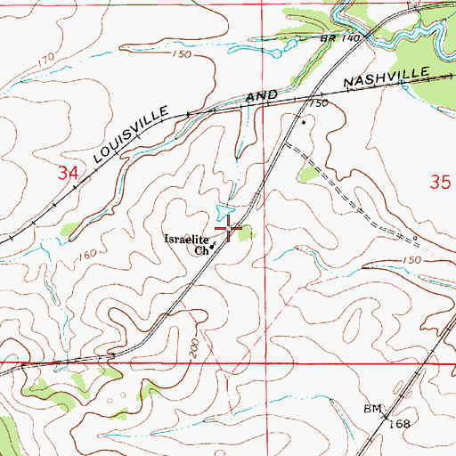 Topographic Map of Safford Division, AL