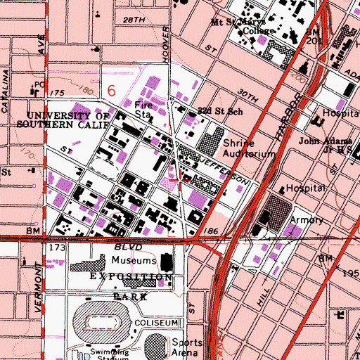 Topographic Map of Cecele and Michael Birnkrant Hall, CA