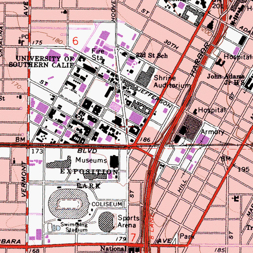 Topographic Map of David X Marks Tower, CA
