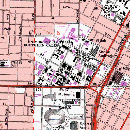 Topographic Map of Founders Park, CA