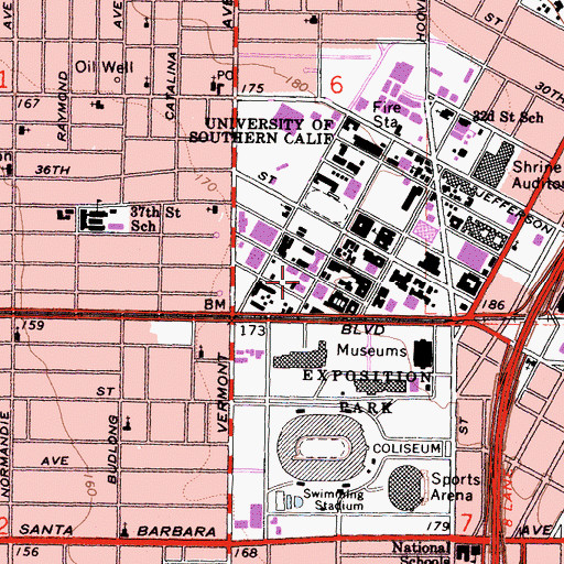 Topographic Map of Frank R Seaver Science Center, CA