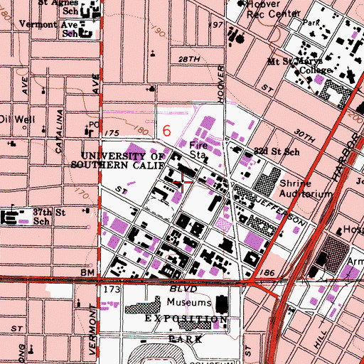 Topographic Map of George Lucas Instructional Building, CA