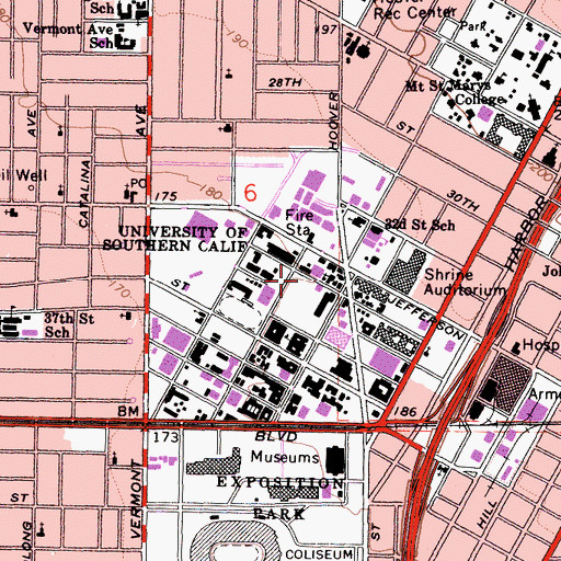 Topographic Map of Harold Lloyd Motion Picture Sound Stage, CA