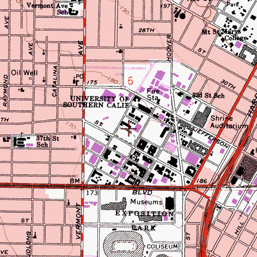 Topographic Map of Heritage Hall, CA