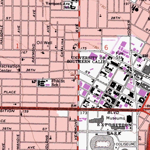 Topographic Map of Kaprielian Hall, CA