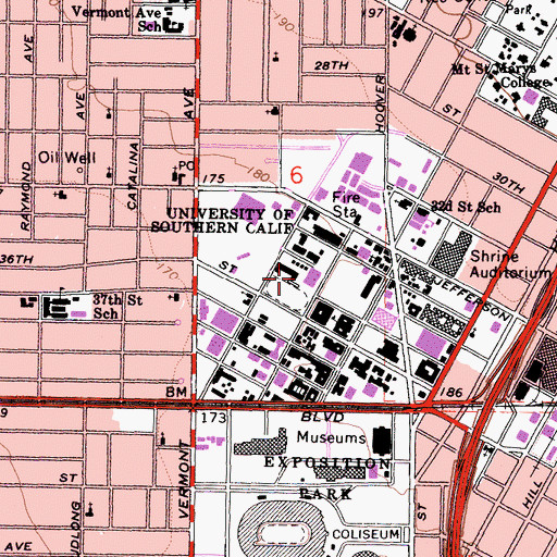 Topographic Map of McAlister Academic Resource Center, CA