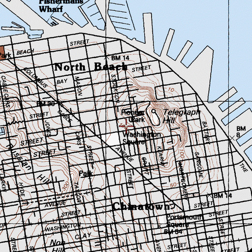 Topographic Map of Church of San Pietro (historical), CA