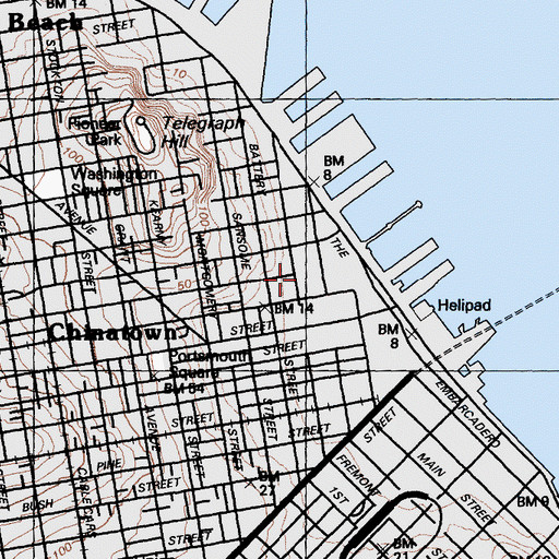Topographic Map of Colombo Market (historical), CA