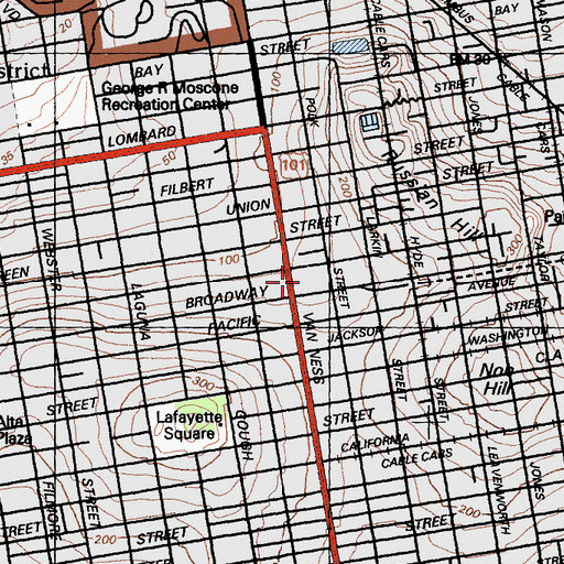 Topographic Map of Dante Hospital, CA