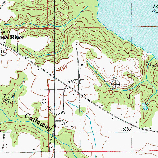 Topographic Map of Deatsville Division, AL