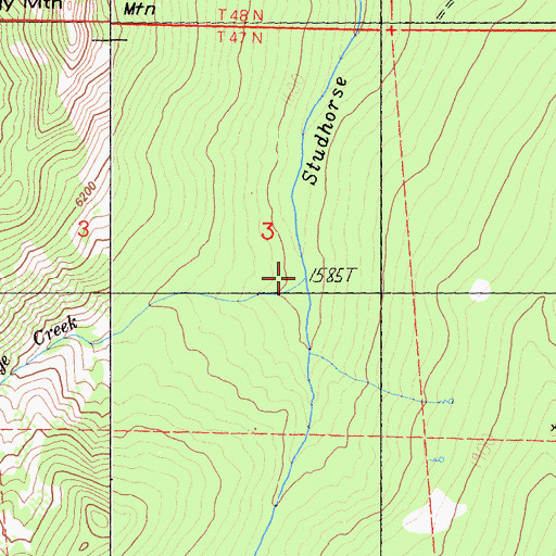 Topographic Map of Buckeye Creek, CA