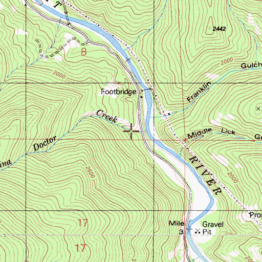Topographic Map of China Doctor Creek, CA