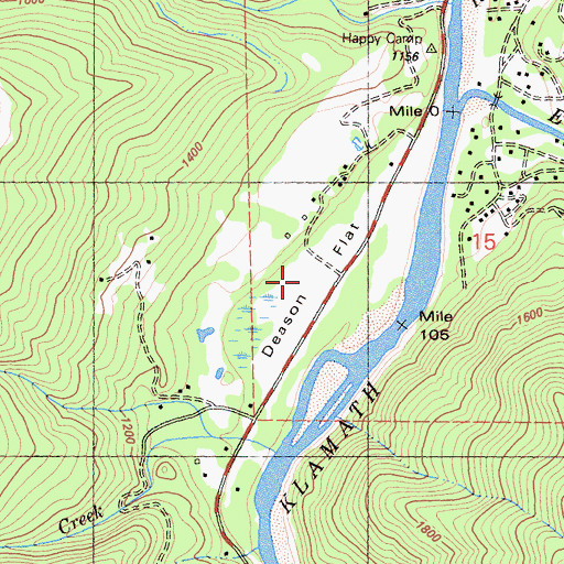 Topographic Map of Deason Flat, CA