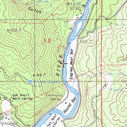 Topographic Map of Eagles Nest Bar, CA