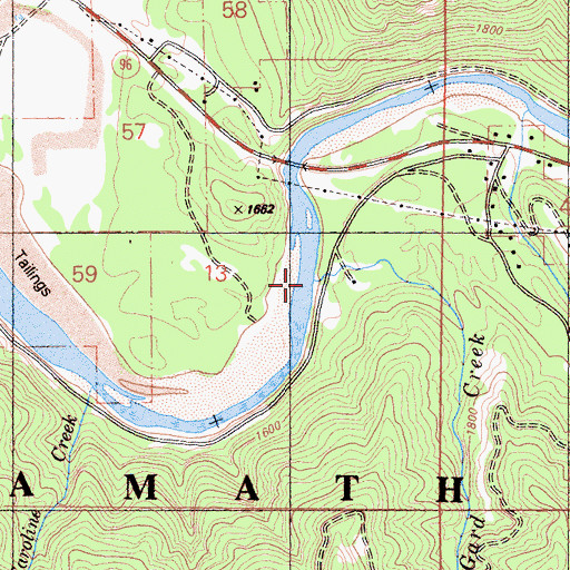Topographic Map of Gard Creek, CA