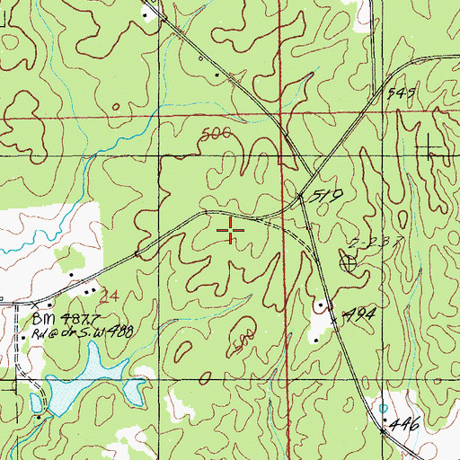 Topographic Map of Titus Division, AL