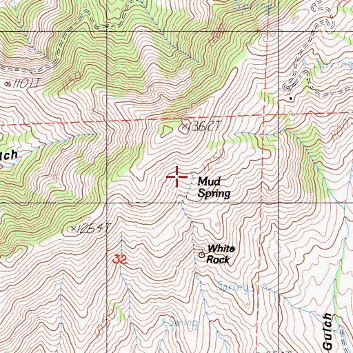 Topographic Map of Mud Spring, CA