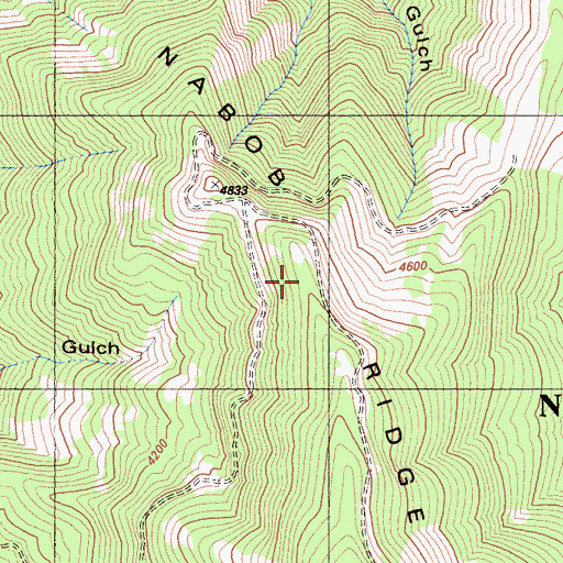 Topographic Map of Nabob Ridge, CA