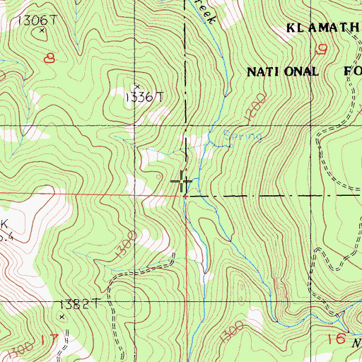 Topographic Map of North Fork Bogus Creek, CA