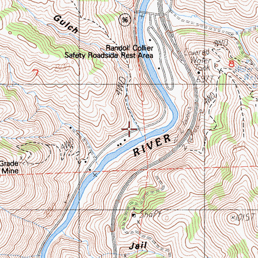 Topographic Map of Sharps Gulch, CA