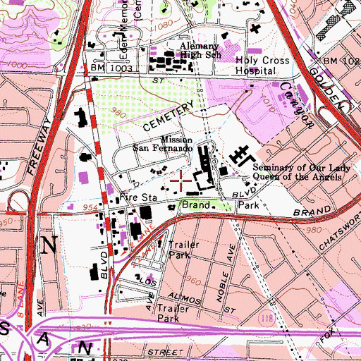 Topographic Map of Achois Comihavit, CA