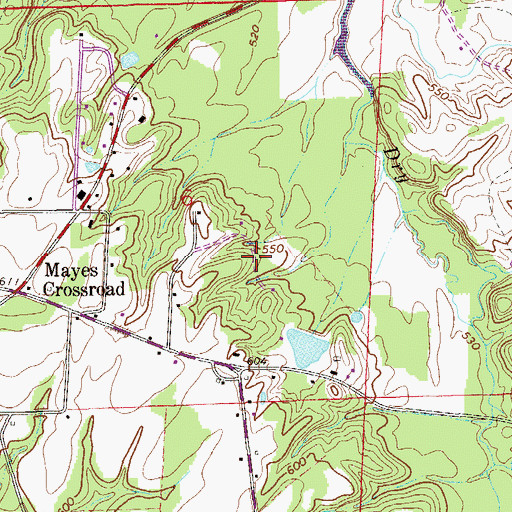 Topographic Map of Hokes Bluff Division, AL