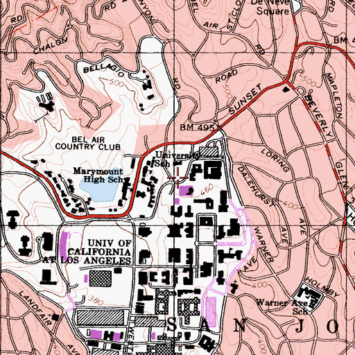 Topographic Map of Dickson Art Center, CA